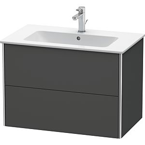 Duravit XSquare Waschtisch-Unterschrank XS417204949 81x56x47,8cm, 2 Schubkästen, Graphit matt