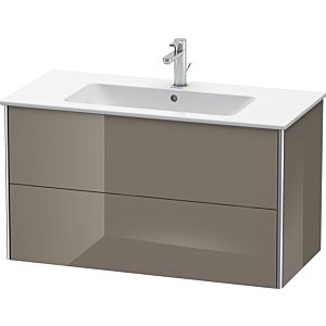 Duravit XSquare Waschtisch-Unterschrank XS417308989 101x56x47,8cm, 2 Schubkästen, Flannel Grey hochglanz