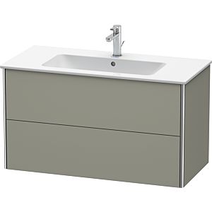 Duravit XSquare Waschtisch-Unterschrank XS417309292 101x56x47,8cm, 2 Schubkästen, Steingrau seidenmatt