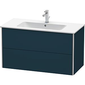 Duravit XSquare Waschtisch-Unterschrank XS417309898 101x56x47,8cm, 2 Schubkästen, Nachtblau seidenmatt