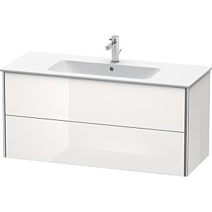 Duravit XSquare Waschtisch-Unterschrank XS417408585 121x56x47,8cm, 2 Schubkästen, weiß hochglanz