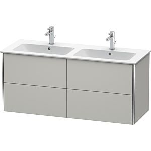Duravit XSquare Waschtisch-Unterschrank XS417500707 128x56x47,8cm, 4 Schubkästen, Betongrau matt