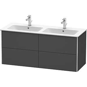 Duravit XSquare Waschtisch-Unterschrank XS417504949 128x56x47,8cm, 4 Schubkästen, Graphit matt