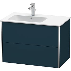 Duravit XSquare Duravit XS417609898 81x56x47.8cm, 2 tiroirs, lavabo à gauche, soie bleu nuit mat