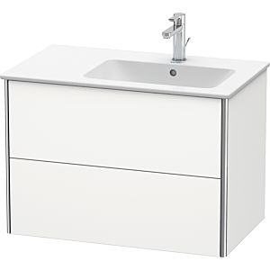 Duravit XSquare Waschtisch-Unterschrank XS417703636 81x56x47,8cm, 2 Schubkästen, Becken rechts, weiß seidenmatt