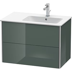 Duravit XSquare Waschtisch-Unterschrank XS417703838 81x56x47,8cm, 2 Schubkästen, Becken rechts, Dolomiti Grey hochglanz