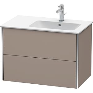 Duravit XSquare Waschtisch-Unterschrank XS417704343 81x56x47,8cm, 2 Schubkästen, Becken rechts, Basalt matt
