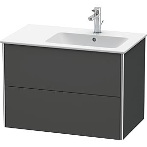 Duravit XSquare Duravit XS417704949 81x56x47.8cm, 2 tiroirs, vasque à droite, Graphit mat