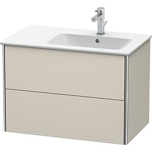 Duravit XSquare Duravit XSquare XS417709191 81x56x47.8cm, 2 drawers, basin on the right, Taupe