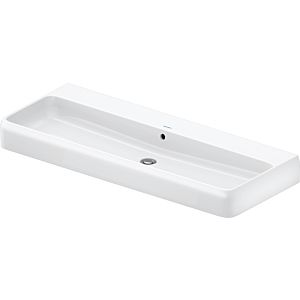 Duravit Qatego washbasin 2382120060 120x47cm, without tap hole, with overflow, tap hole bench, white high gloss