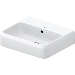 Duravit Collection One Aufsatz-Waschtisch 2382502028 50 x 42 cm, weiß Hochglanz HygieneGlaze, ohne Hahnloch, mit Überlauf, Hahnlochbank, geschliffen