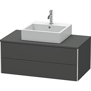 Duravit XSquare Waschtisch-Unterschrank XS491104949 100x40x54,8cm, 2 Schubkästen, Graphit matt