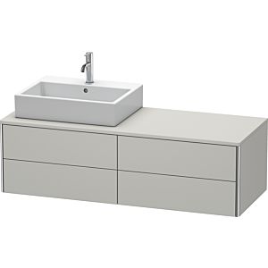 Duravit XSquare Duravit XSquare XS4913L0707 140x40x54.8cm, 4 drawers, left, matt concrete gray