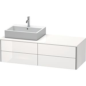 Duravit XSquare Duravit XS4913L2222 140x40x54.8cm, 4 tiroirs, gauche, blanc brillant