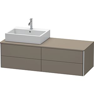 Duravit XSquare Duravit XSquare XS4913L9090 140x40x54.8cm, 4 drawers, left, flannel gray silk matt