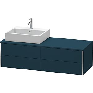 Duravit XSquare Duravit XS4913L9898 140x40x54.8cm, 4 tiroirs, gauche, bleu nuit satiné mat