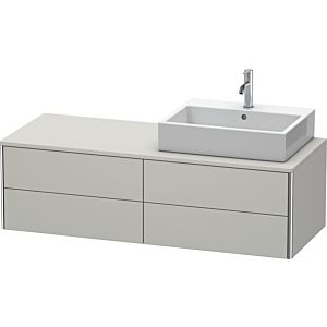 Duravit XSquare Waschtisch-Unterschrank XS4913R0707 140x40x54,8cm, 4 Schubkästen, rechts, Betongrau matt