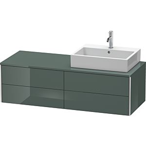 Duravit XSquare XS4913R3838 140x40x54,8cm, 4 tiroirs, droit, Dolomiti Grey brillant