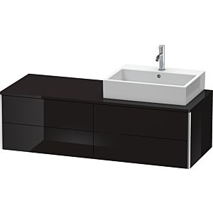Duravit XSquare Duravit XS4913R4040 140x40x54,8cm, 4 tiroirs, droite, noir brillant