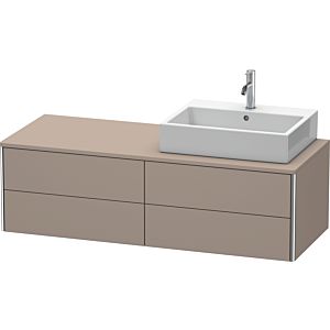 Duravit XSquare Duravit XS4913R4343 140x40x54,8cm, 4 tiroirs, droit, basalte mat