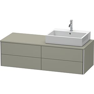 Duravit XSquare Duravit XS4913R9292 140x40x54.8cm, 4 tiroirs, droite, gris pierre satiné mat