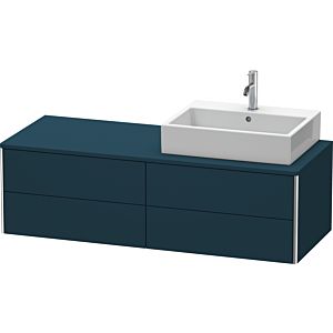 Duravit XSquare XS4913R9898 140x40x54.8cm, 4 tiroirs, à droite, finition satinée bleu nuit
