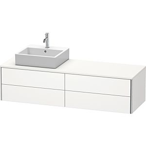 Duravit XSquare Waschtisch-Unterschrank XS4914L3636 160x40x54,8cm, 4 Schubkästen, links, weiß seidenmatt