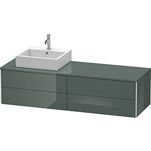 Duravit XSquare Waschtisch-Unterschrank XS4914L3838 160x40x54,8cm, 4 Schubkästen, links, Dolomiti Grey hochglanz