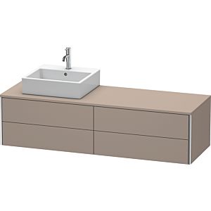 Duravit XSquare Waschtisch-Unterschrank XS4914L4343 160x40x54,8cm, 4 Schubkästen, links, Basalt matt