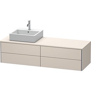 Duravit XSquare Waschtisch-Unterschrank XS4914L9191 160x40x54,8cm, 4 Schubkästen, links, Taupe
