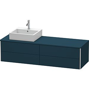 Duravit XSquare Duravit XS4914L9898 160x40x54.8cm, 4 tiroirs, gauche, bleu nuit satiné mat