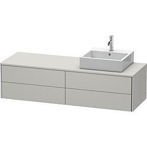 Duravit XSquare Waschtisch-Unterschrank XS4914R0707 160x40x54,8cm, 4 Schubkästen, rechts, Betongrau matt