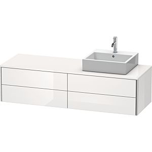 Duravit XSquare Waschtisch-Unterschrank XS4914R2222 160x40x54,8cm, 4 Schubkästen, rechts, weiß hochglanz