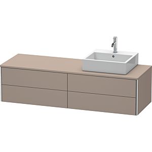 Duravit XSquare Duravit XS4914R4343 160x40x54.8cm, 4 tiroirs, droit, basalte mat