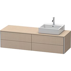 Duravit XSquare Waschtisch-Unterschrank XS4914R7575 160x40x54,8cm, 4 Schubkästen, rechts, Leinen