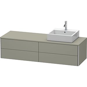 Duravit XSquare Waschtisch-Unterschrank XS4914R9292 160x40x54,8cm, 4 Schubkästen, rechts, Steingrau seidenmatt