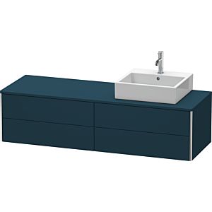 Duravit XSquare XS4914R9898 160x40x54.8cm, 4 tiroirs, à droite, finition satinée bleu nuit
