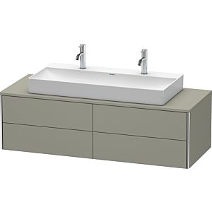 Duravit XSquare Duravit XS4915M9292 140x40x54.8cm, 4 tiroirs, gris pierre satiné mat