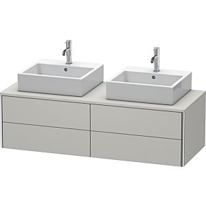 Duravit XSquare Waschtisch-Unterschrank XS4916B0707 140x40x54,8cm, 4 Schubkästen, beidseitig, Betongrau matt