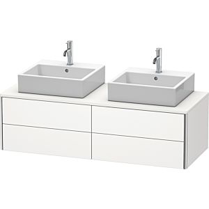 Duravit XSquare Waschtisch-Unterschrank XS4916B3636 140x40x54,8cm, 4 Schubkästen, beidseitig, weiß seidenmatt