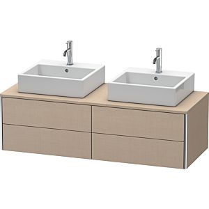 Duravit XSquare Waschtisch-Unterschrank XS4916B7575 140x40x54,8cm, 4 Schubkästen, beidseitig, Leinen