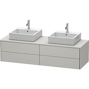 Duravit XSquare Waschtisch-Unterschrank XS4917B0707 160x40x54,8cm, 4 Schubkästen, beidseitig, Betongrau matt