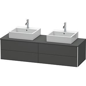 Duravit XSquare Duravit XS4917B4949 160x40x54.8cm, 4 tiroirs, des deux côtés, Graphit mat