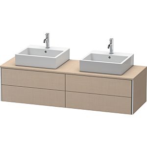 Duravit XSquare Waschtisch-Unterschrank XS4917B7575 160x40x54,8cm, 4 Schubkästen, beidseitig, Leinen