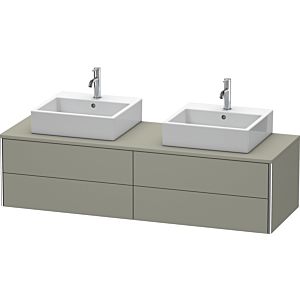 Duravit XSquare Waschtisch-Unterschrank XS4917B9292 160x40x54,8cm, 4 Schubkästen, beidseitig, Steingrau seidenmatt