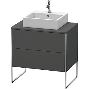 Duravit XSquare Waschtisch-Unterschrank XS492004949 80x53,8x54,8cm, 2 Auszüge, Graphit matt