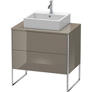 Duravit XSquare Waschtisch-Unterschrank XS492008989 80x53,8x54,8cm, 2 Auszüge, Flannel Grey hochglanz