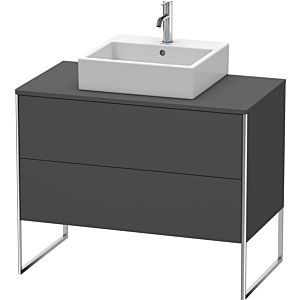 Duravit XSquare Waschtisch-Unterschrank XS492104949 100x53,8x54,8cm, 2 Auszüge, Graphit matt