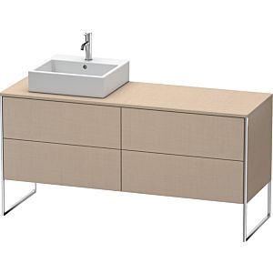Duravit XSquare Waschtisch-Unterschrank XS4924L7575 160x53,8x54,8cm, 4 Auszüge, links, Leinen