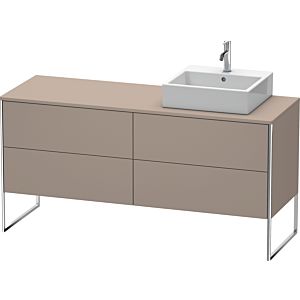 Duravit XSquare Waschtisch-Unterschrank XS4924R4343 160x53,8x54,8cm, 4 Auszüge, rechts, Basalt matt
